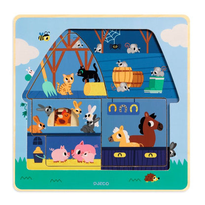 Farm Barnyard Puzzle | Wooden