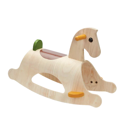 Palamino Rustic wooden rocking horse by plantoys - at Send  A Toy