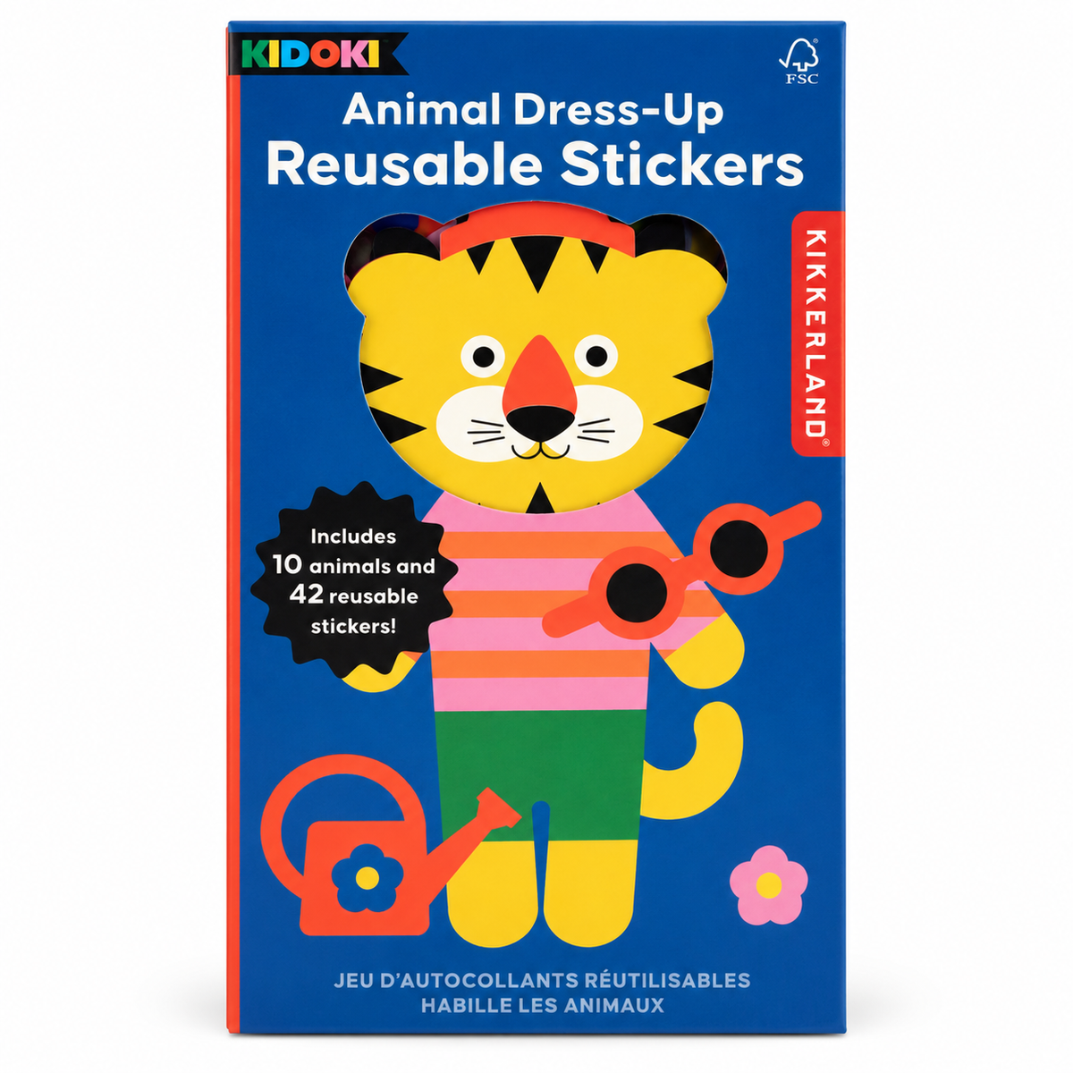 Kikkerland Kidoki Animal Dress-Up Reusable Stickers