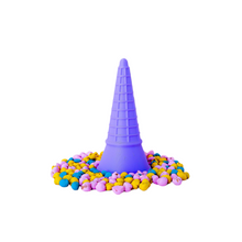Purple bio plastic ice cream cone