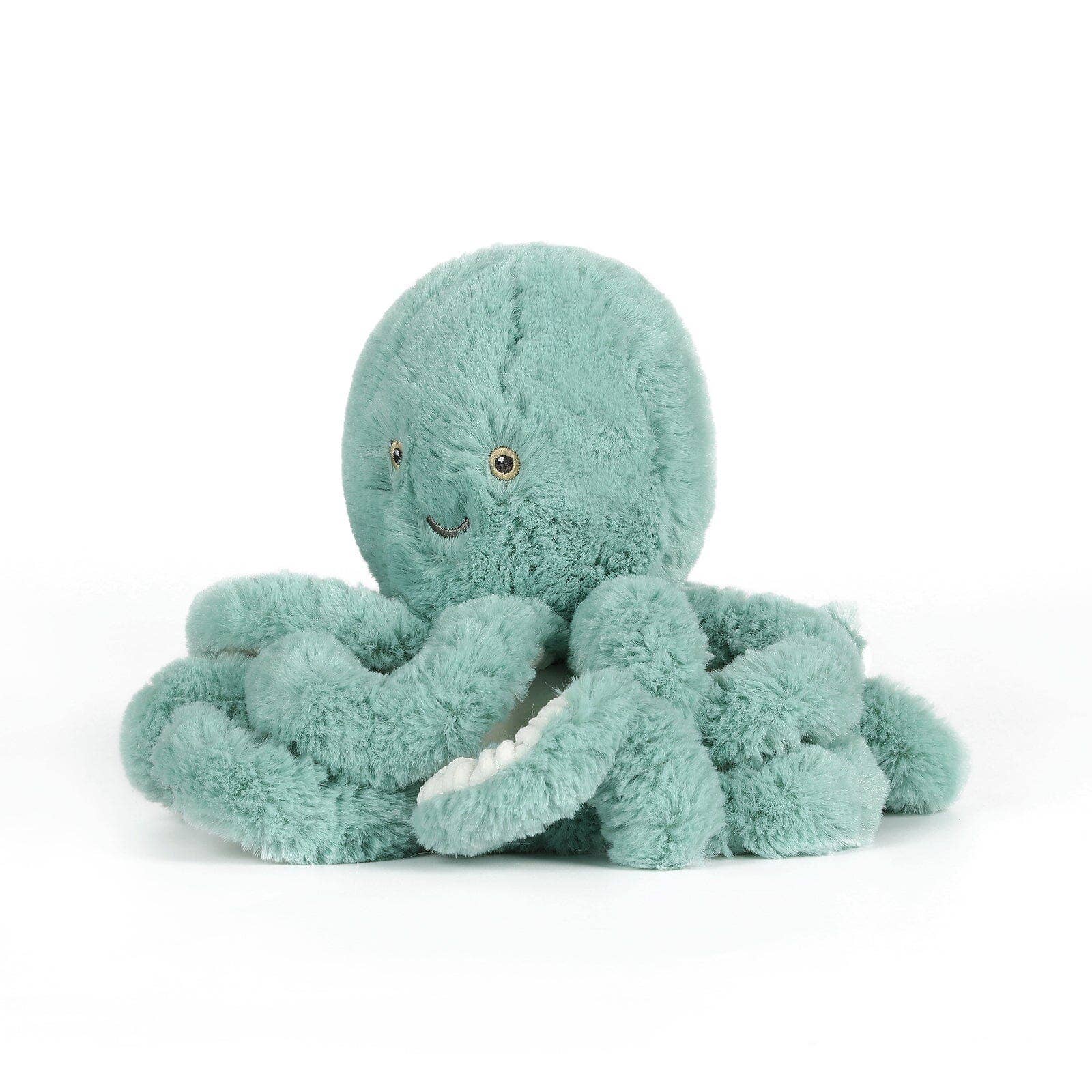 Plush octopus toy on a white background