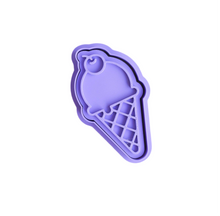 Purple bio plastic cherry ice cream dough cutter stamper