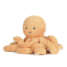 Plush octopus toy on a white background