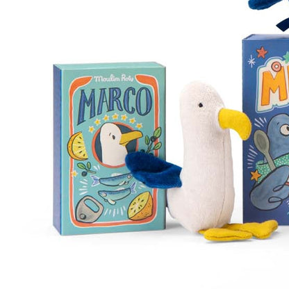 Puce & Pilou Marco the Seagull Rattle in Box