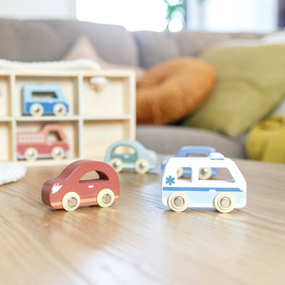 Car Display Case with 6 Vehicles