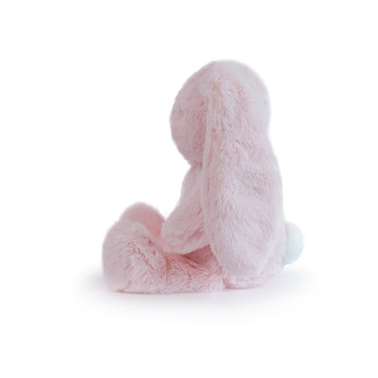 Pink plush toy on a white background