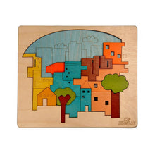Puzzle de couche de construction de ville