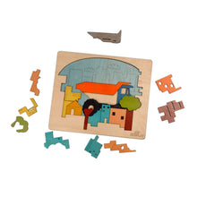 Puzzle de couche de construction de ville