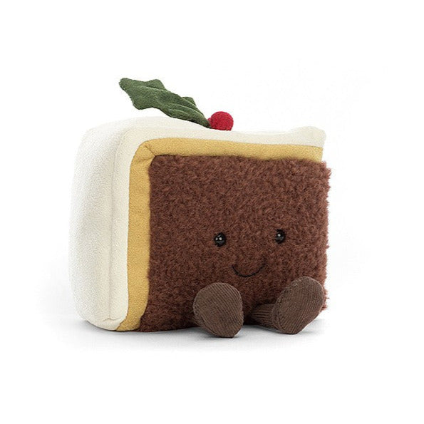 Amuseable Slice of Christmas Cake - Jellycat soft toy - Send A Toy
