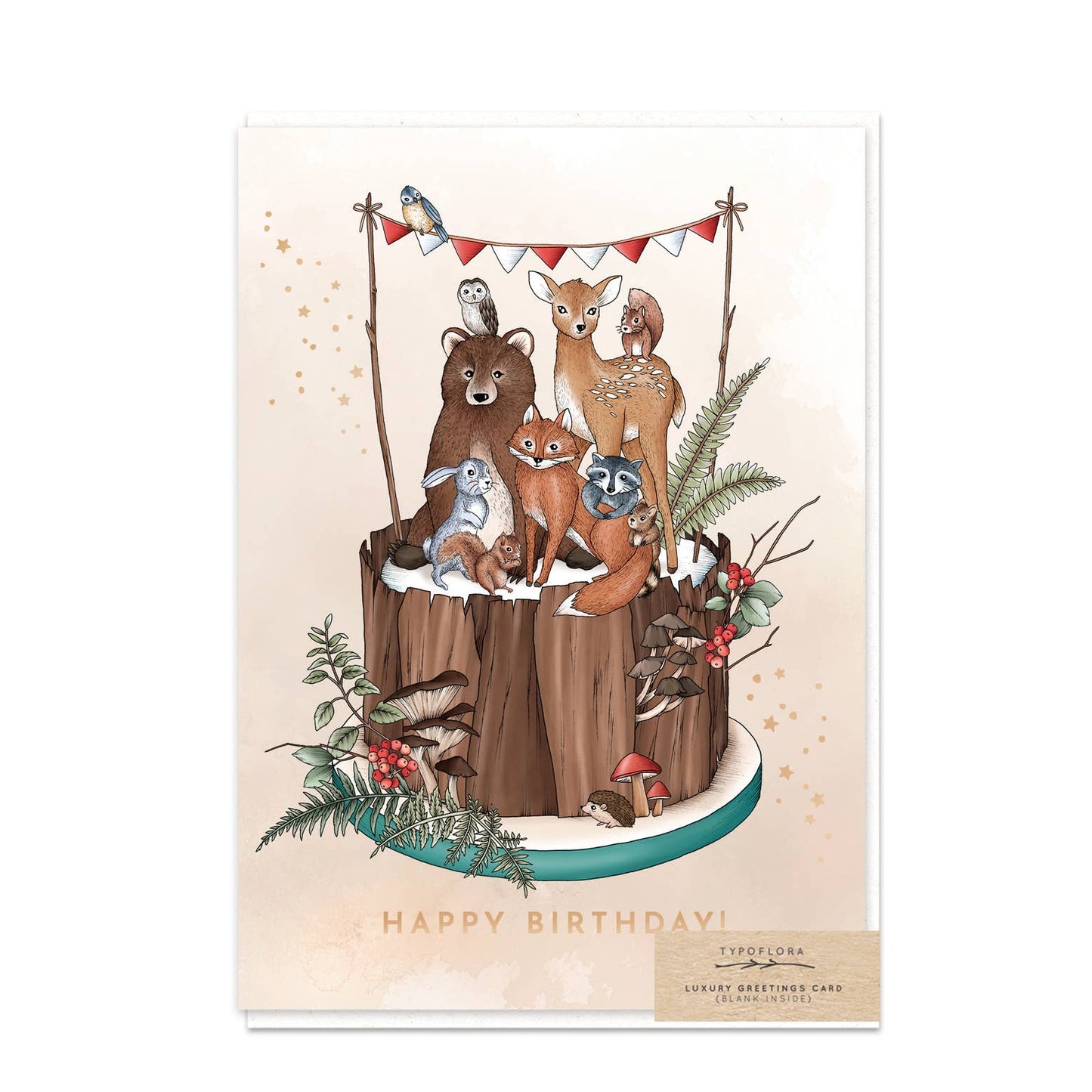 Animals Birthday Cake Card