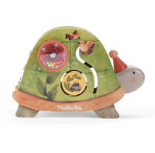 Turtle shaped wooden activity toy