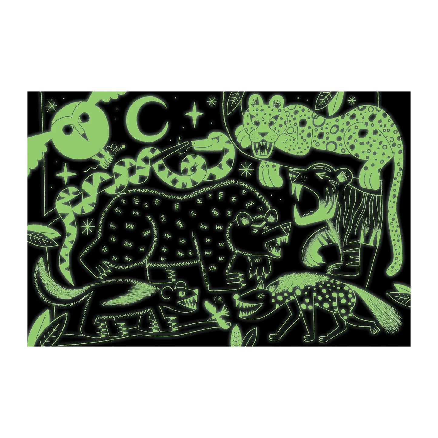 Land Predators Glow in the Dark Puzzle - 100pc