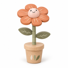 Flower Pushing Puppet - Coral Orange