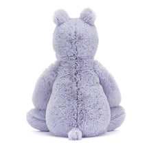 Jellycat Bashful Hippo plush toy with soft dusky lilac fur and cute bob tail