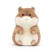A plush toy resembling a beige and white guinea pig with fold ears and a suedette nose.