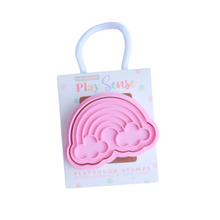 Pink rainbow cloud dough stamper