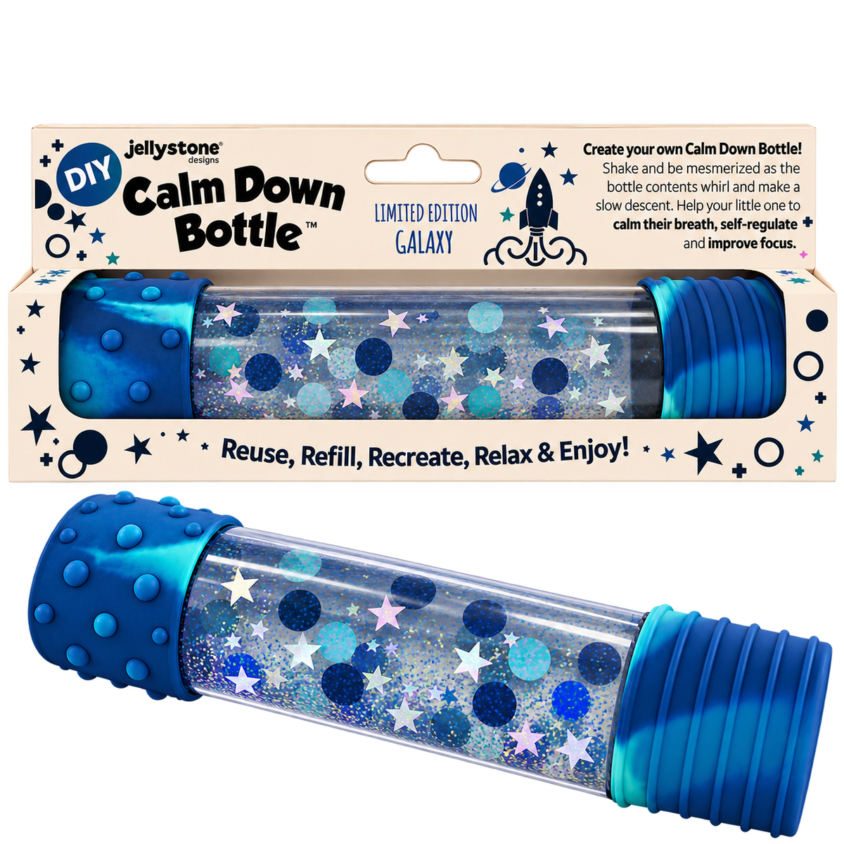 DIY Calm Down Bottle: Galaxy Blue