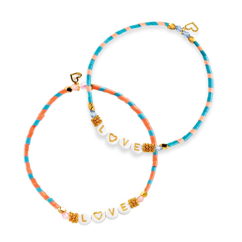 Perles à enfiler avec lettres Toi et Moi