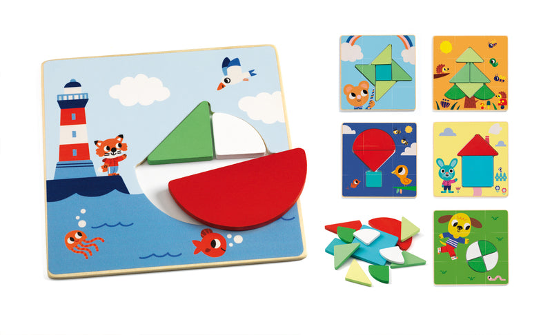 Tanagrami shapes game by Djeco