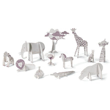 Sturdy cardboard safari animal colouring figures