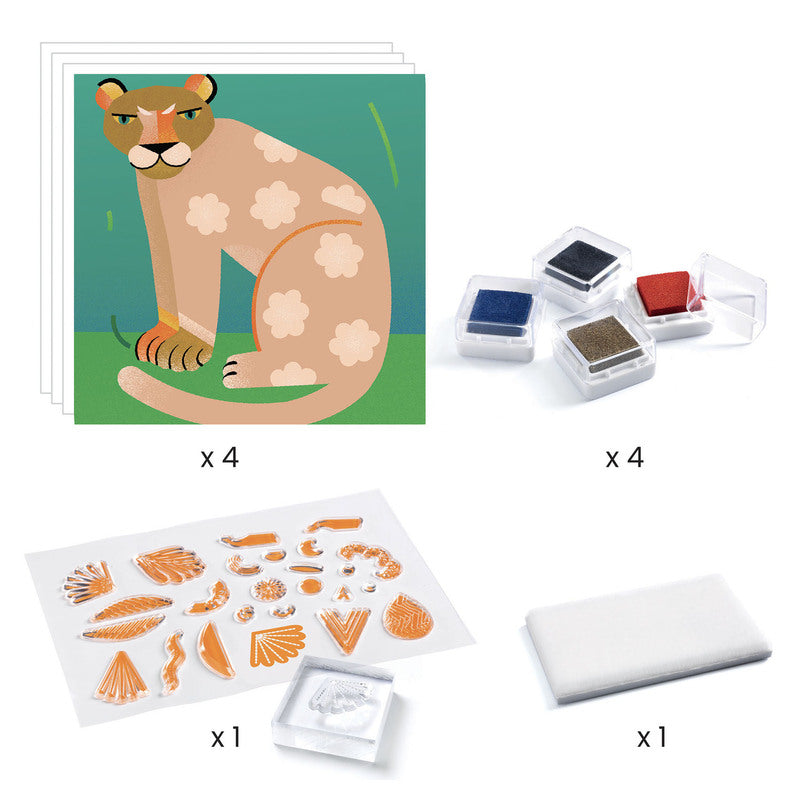 Clear stamping craft set for children ages 7 to 12