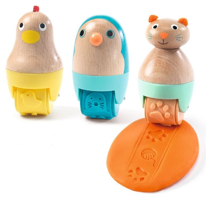 Wooden Animal Dough Rollers
