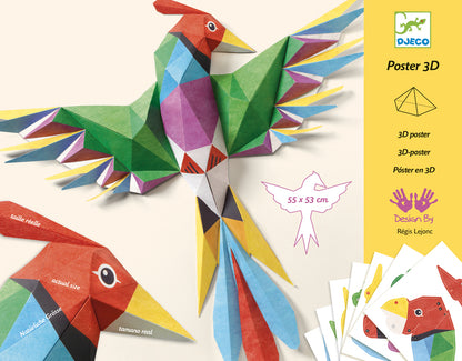 Kit de création en papier oiseau 3D