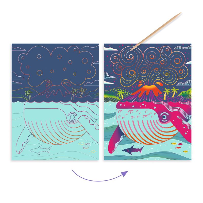 Cartes à gratter sens dessus dessous