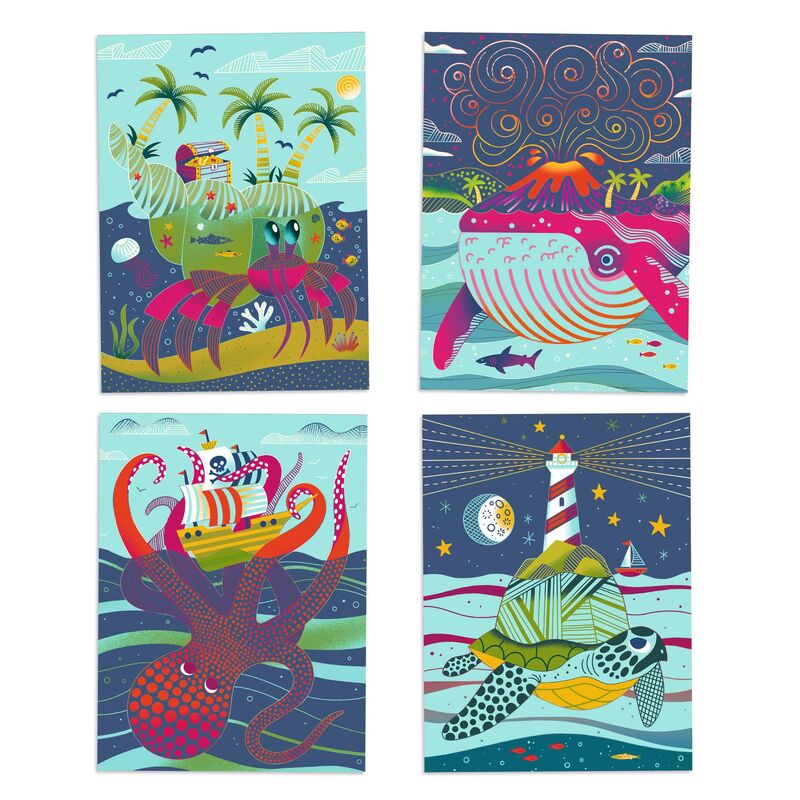 Cartes à gratter sens dessus dessous