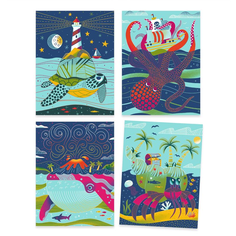 Cartes à gratter sens dessus dessous