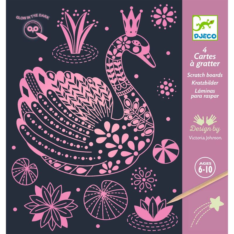 Cartes à gratter Wonderful World (brillantes dans le noir)