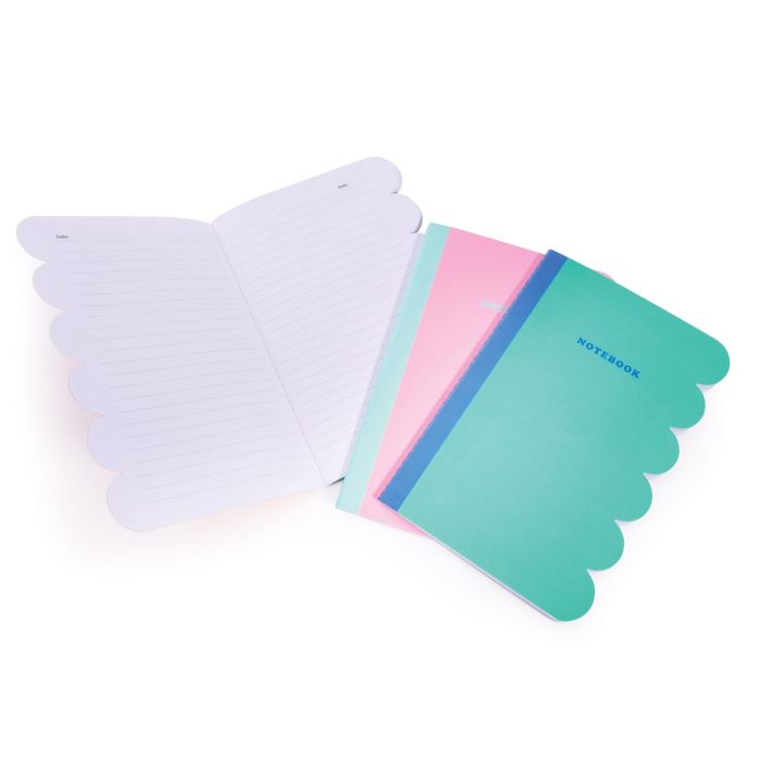 Scalloped Notebook 3 Piece Set