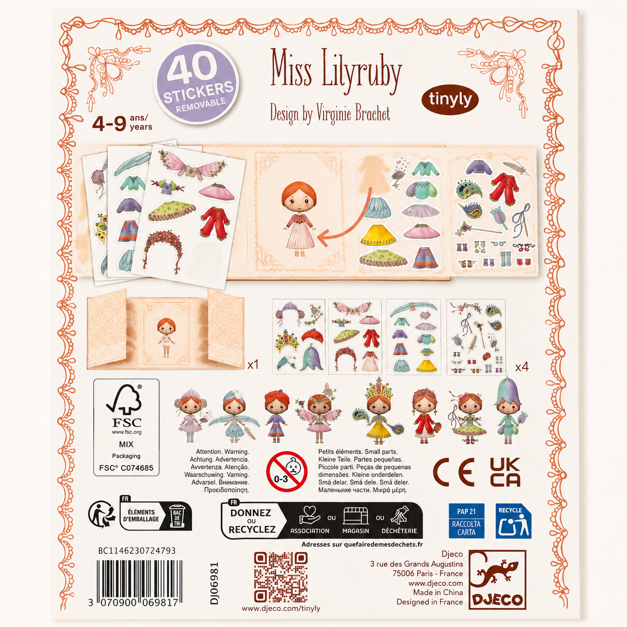 Miss Lilyruby Removable Stickers Set