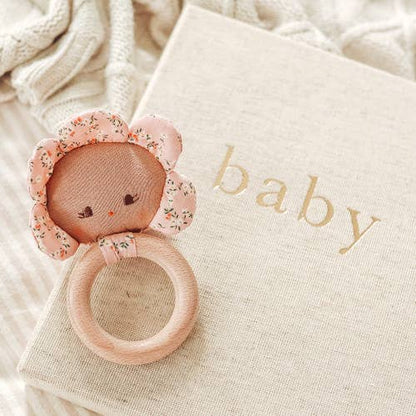 Baby Teether Rattle Posy Heart