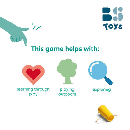 B.Toys advertisement with icons and text on a white background
