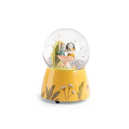 Trios Petits Lapins Musical Snow Globe