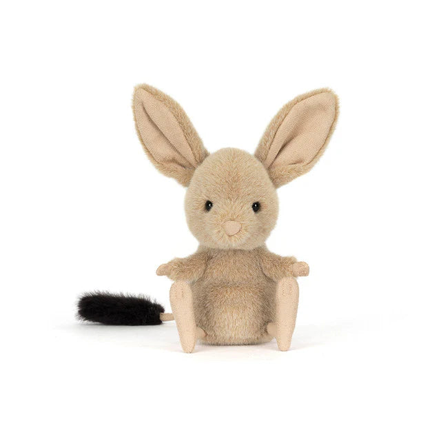 Jellycat plush toy Jerboa with long ears on a white background