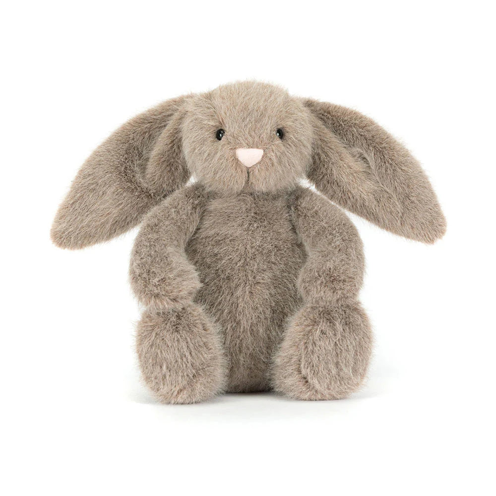 Beige Jellycat Plush toy rabbit on a white background