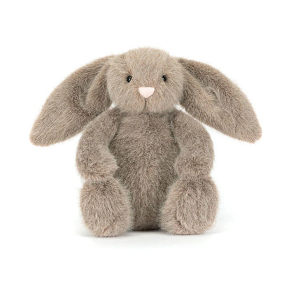 Beige Jellycat Plush toy rabbit on a white background