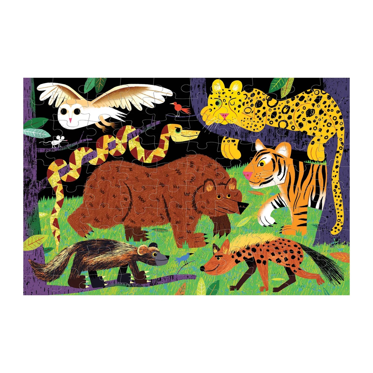 Land Predators Glow in the Dark Puzzle - 100pc