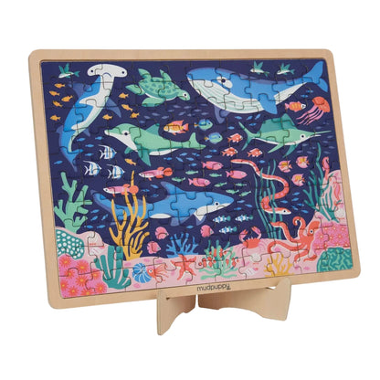 Ocean Life Wood Puzzle + Display