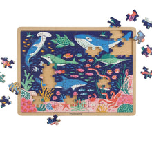 Ocean Life Wood Puzzle + Display