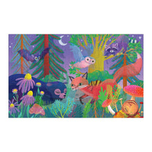Mudpuppy Forest Day & Night puzzle box, showing the lenticular day-to-night forest scene