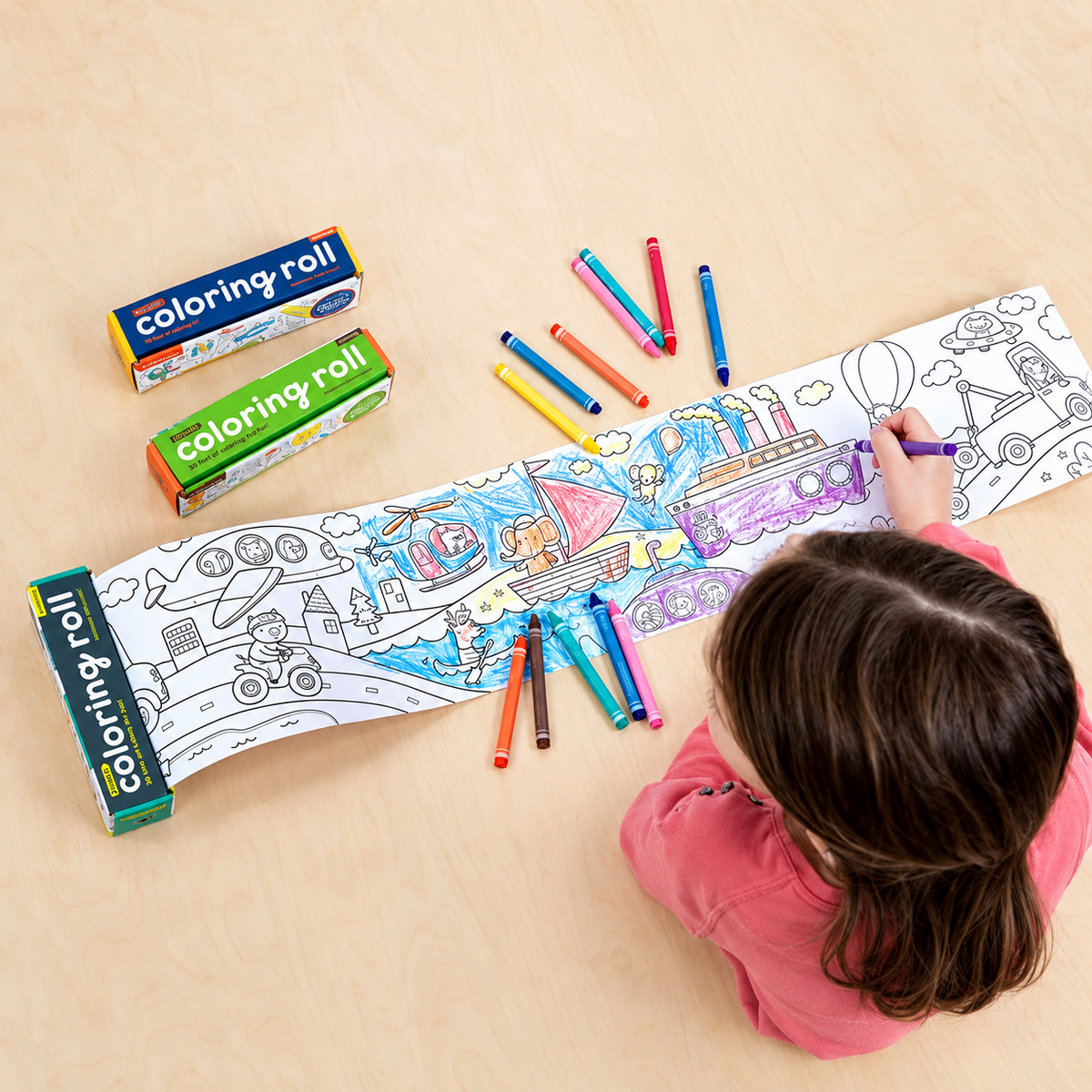 Mini Coloring Roll - Construction Site