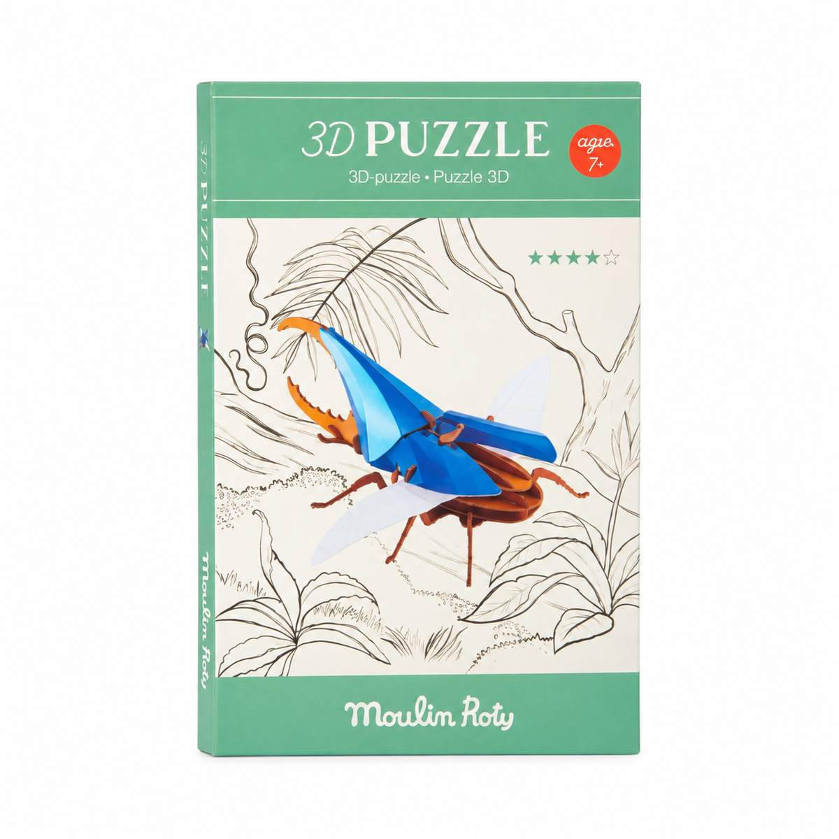 Autour du Monde 3D Animal Puzzle - HERCULES BEETLE