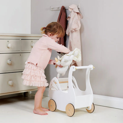 Sweet Swan Doll Pram with Bedding