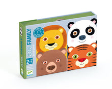 A boxed toddler card game featuring colorful animal face illustrations on the cover.