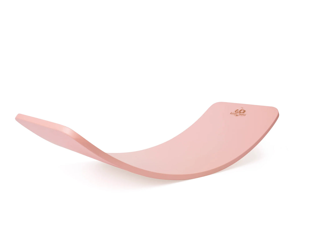 Rose pink wooden child’s, balancing board by Kinderfeets - at Send a Toy