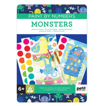 Paint by numbers kit for children with monsters design on packaging