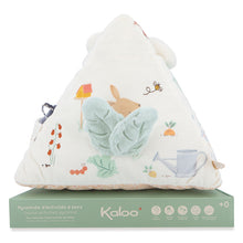 Children's activity pyramid with rabbit design on a white background, featuring the brand 'Kaloo'.